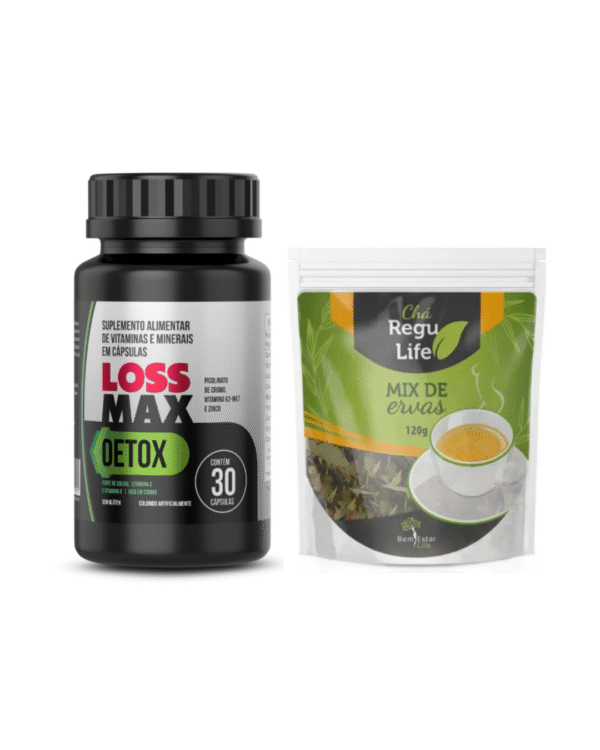 COMBO DETOX - LOSS DETOX + CHÁ REGU LIFE MIX DE ERVAS